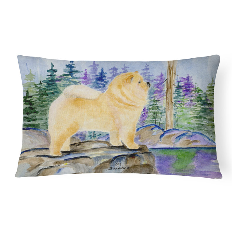 Chow Chow Outdoor Reversible Throw Pillow