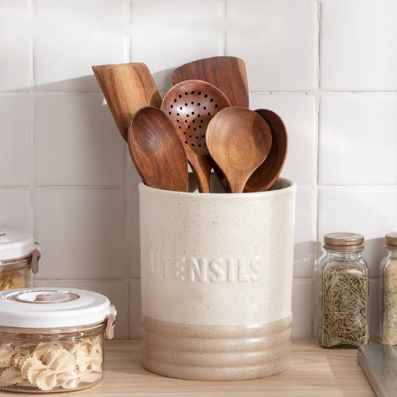 Stainless Steel Round Utensil Crock