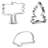 CookieCutter.com 3 -Piece Non-Stick Cookie Cutter