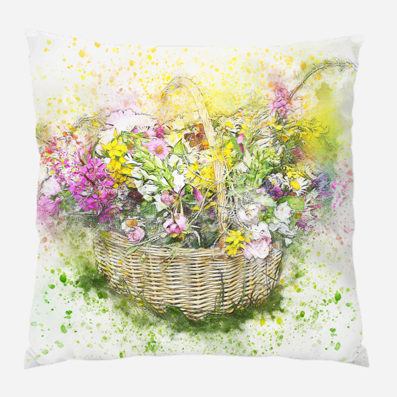 Outdoor Reversible Throw Pillow, Microsuede, Indoor