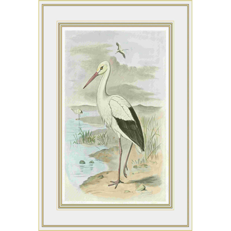 Cigogne blanche, H 18 po x l 12 po