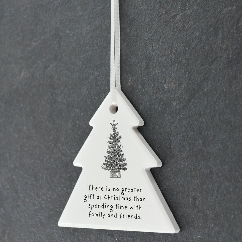 Carley Not Greater Gift At Christmas Tree Shaped Ceramic Ornament
