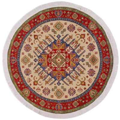 Madeeha One-of-a-Kind 6'5" Area Rug in Beige