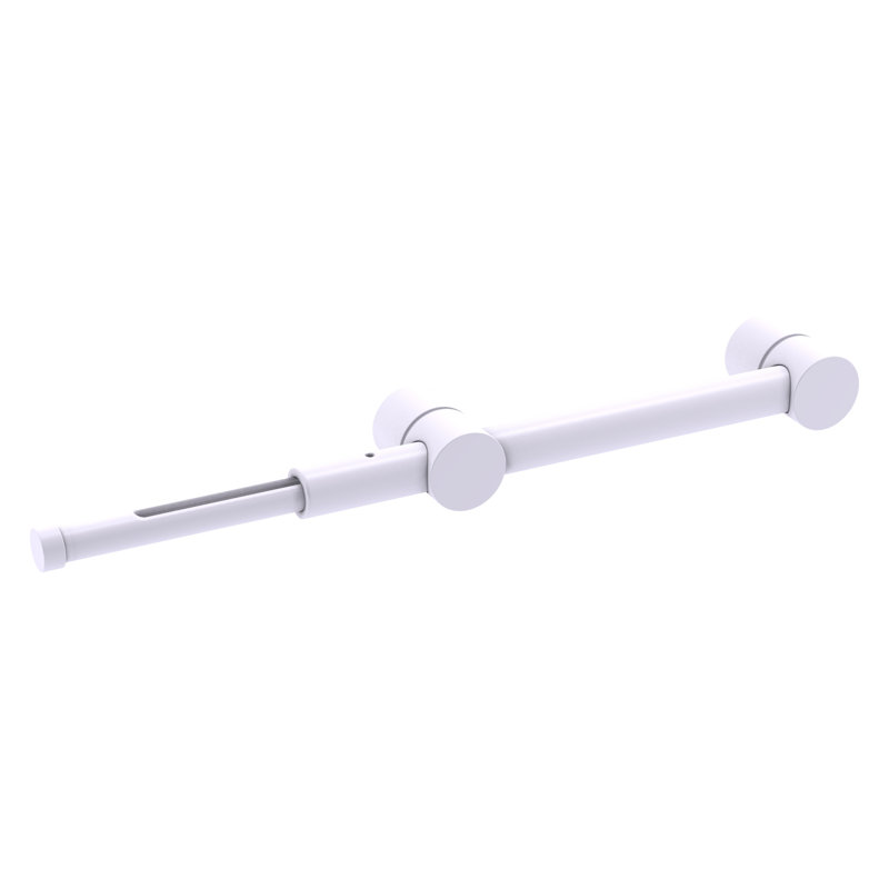 Tringle à vêtements rétractable peu encombrante, Blanc mat