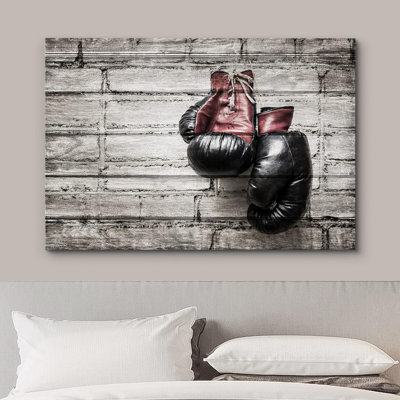 Gants de boxe rétro effet bois