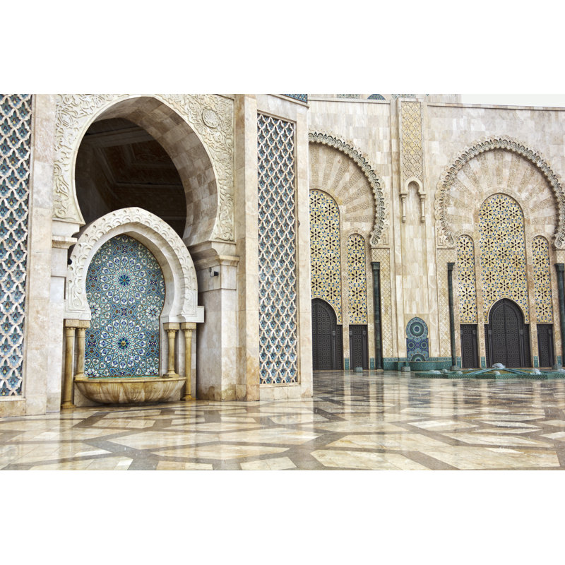 Detail Of Hassan II Mosque In Casablanca, Morocco - Wrapped Canvas Print, 30cm H x 46cm W x 3.8cm D