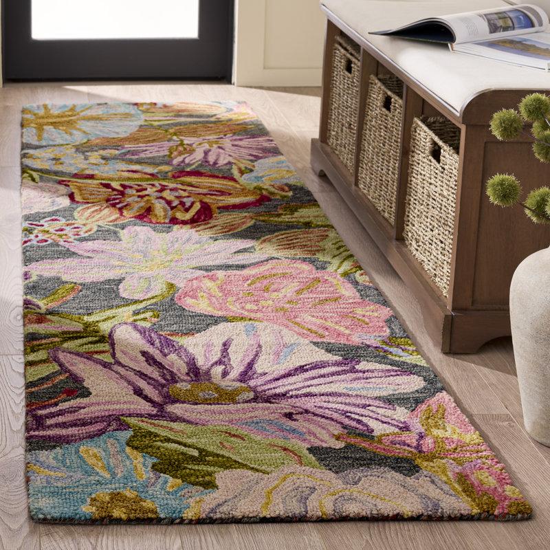 Jardin Hand Tufted Wool;Cotton Floral Indoor Rug, Runner 2'3" x 8'