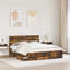 Vidaxl Bed Frame With Drawer Brown Oak 90 X 200 Cm Engineer Wood-77816243-77816239