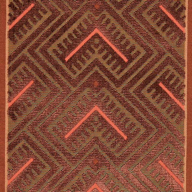 Tissu en velours Parvin, Cuivre
