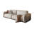 White Genuine Leather Modular Sofa cushion couch