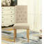 Plattekill 46cm H Tufted Linen Upholstered Upholstered Back Parsons Chair-347800509