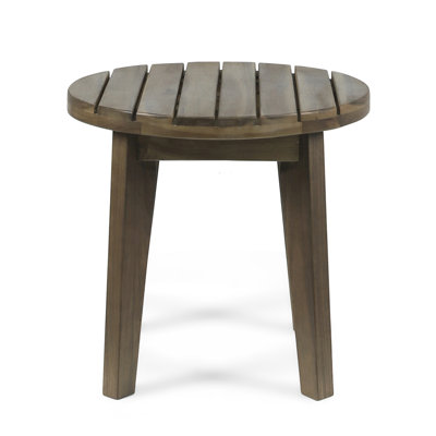 Outdoor 16" Acacia Wood Side Table