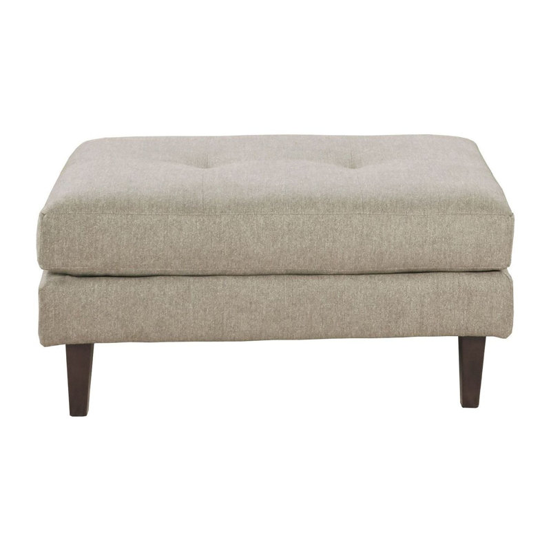 Drita Upholstered Ottoman, Light Gray