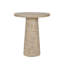 Table d'appoint ronde crème avec base piédestal-1884299964
