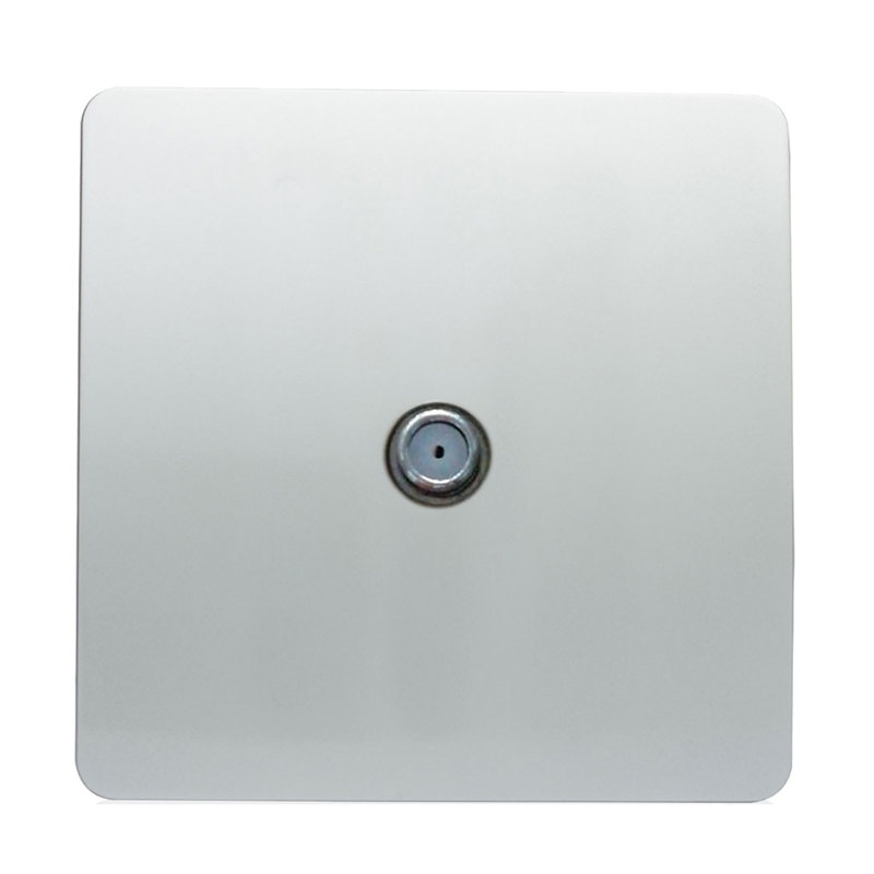 Trendi Switch 1 Gang Male F-Type Satellite Television Socket, Silver