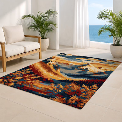 Tapis d'intérieur et d'extérieur brun Nature