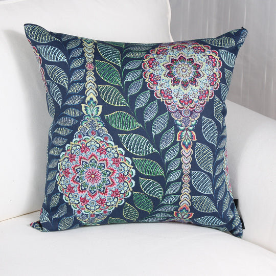 Coussin décoratif réversible en coton Darique