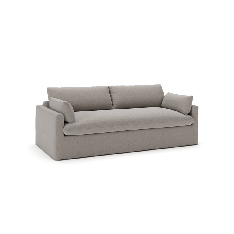 Luna 90'' Slipcovered Sofa, Bayou Graphite Canvas