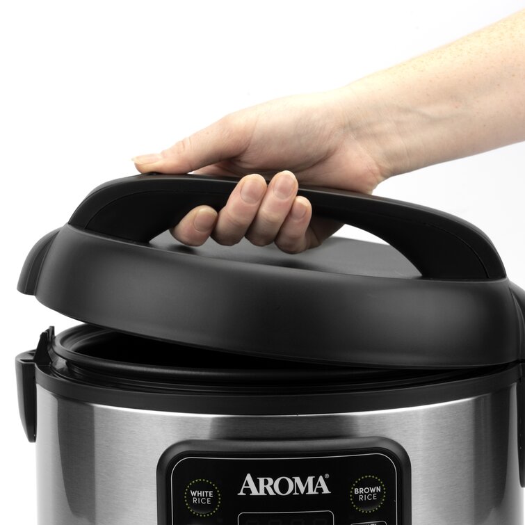 Aroma20-Cup (Cooked) / 5Qt. Cool-Touch Digital Rice & Grain Multicooker & Slow  Cooker, Steam Tray Included, Black (ARC-5200SB) & Reviews