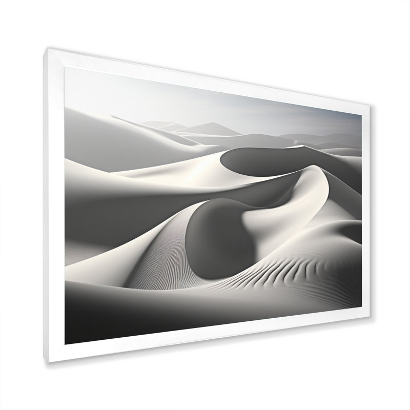«Beach Photo Dune Dreams IX», reproduction sur toile, Cadre simple blanc, H 12 po x l 20 po x P 1 po