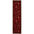 Homeline Non-Slip Rubberback Floral Leaves Indoor Runner Rug, Dark Red-1699440360-1698707249