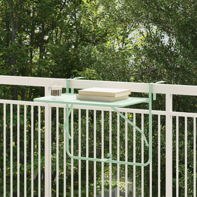 Balcony Table Metal Medium Collapsible Patio Table