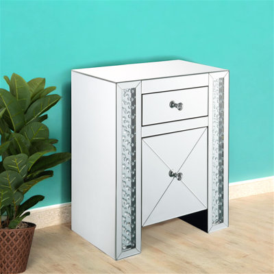 Table d'appoint en faux cristal Iridescence