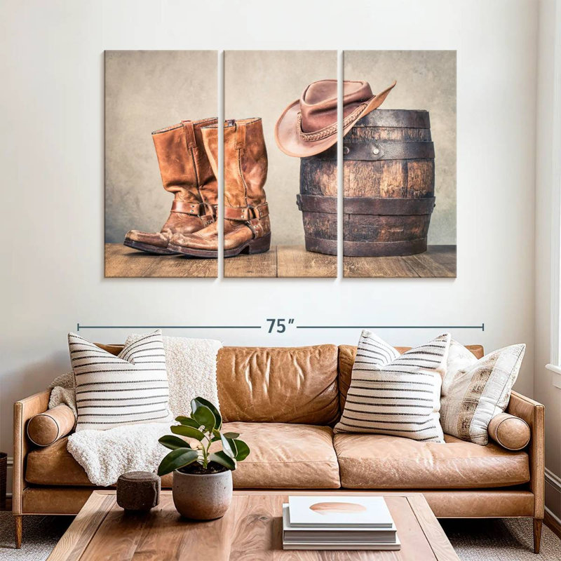 Style cowboy de l'Ouest Lelar, H 42 po x l 65 po