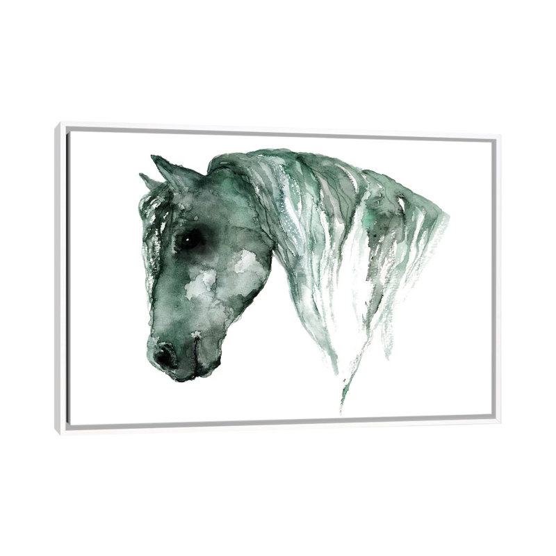 Art du cheval, Toile blanche encadrée, H 40 po x l 26 po x P 1,5 po