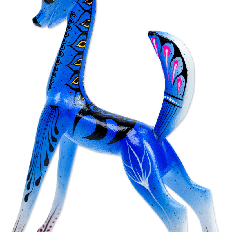 Sculpture Emalyne Little Blue Deer Alebrije