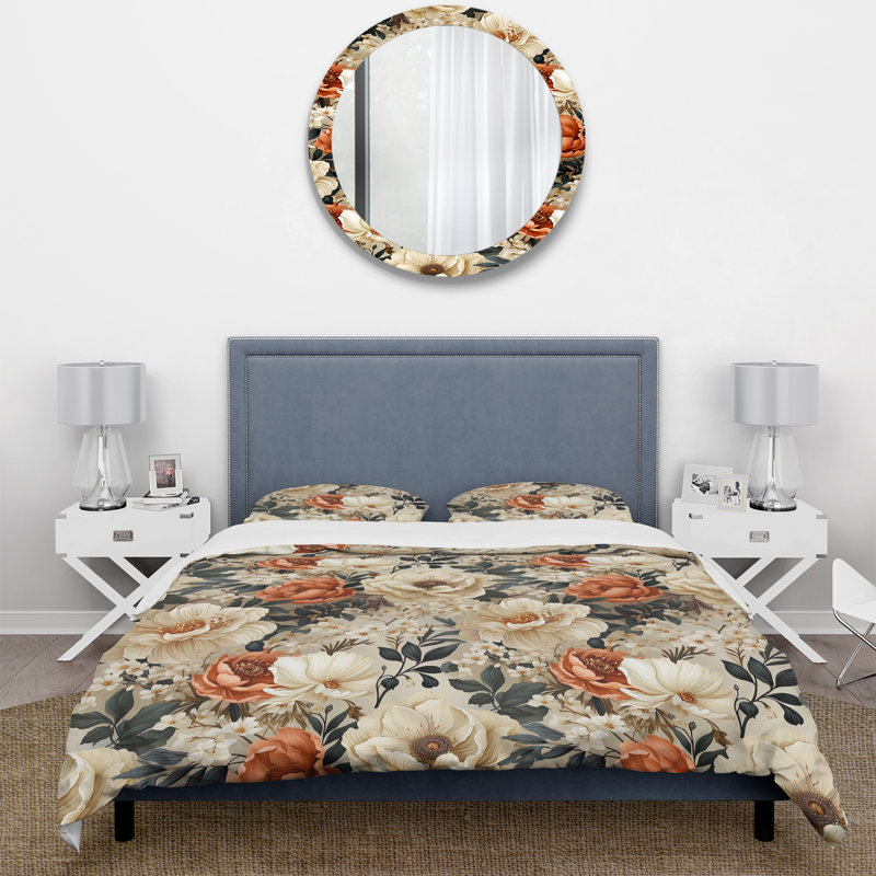Ensemble de housse de couette Vintage White Boho, Housse de couette pour très grand lit et 2 très