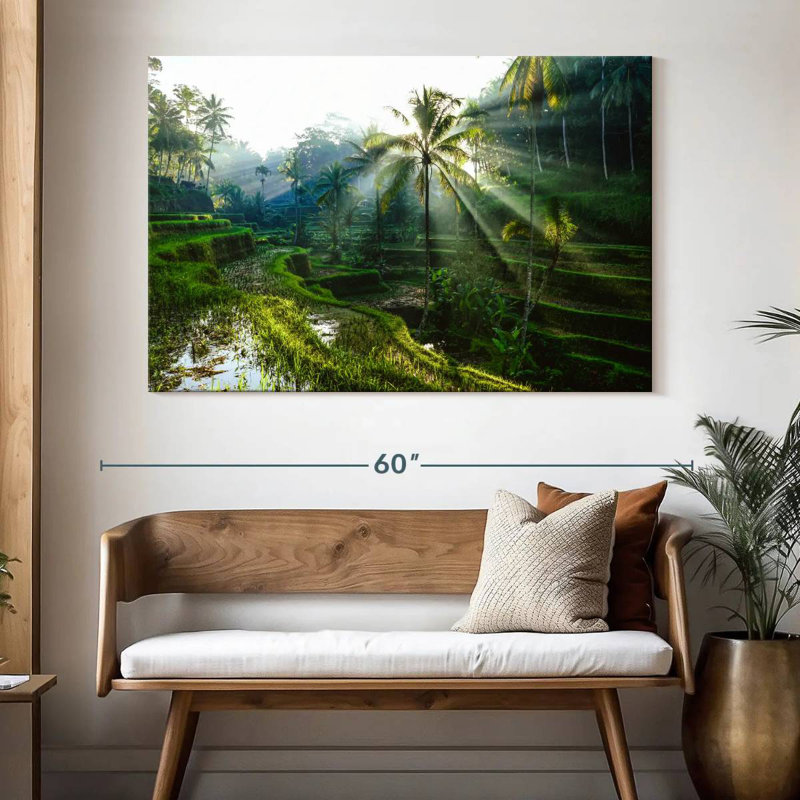 Rizières en terrasses Alvord Bali, H 34 po x l 51 po