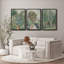 Art mural encadré, rétro, antique, classique pour chambre à coucher - 24 po x 36 po x 3 panneaux-446709905-446709918