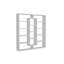 135.7cm H x 125cm W Library Bookcase-25305477