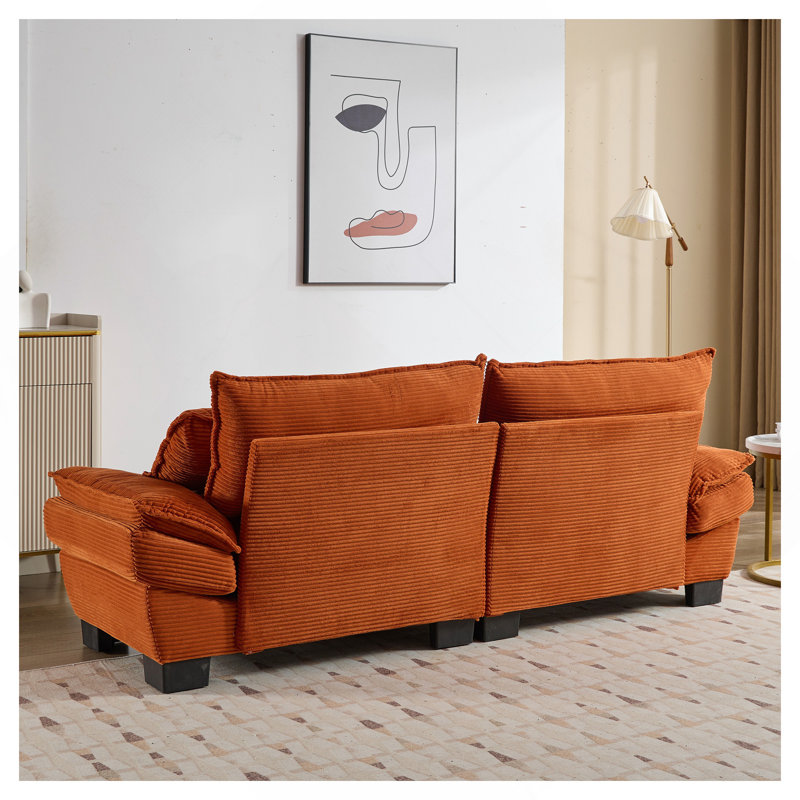 Canapé-lit Corduroy, Orange