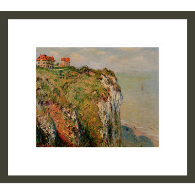 «Cliff at Dieppe» par Claude Monet, impression giclée encadrée