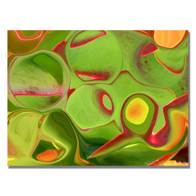 « néon cactus liquid » par kathie mccurdy,, impression sur toile tendue encadrée