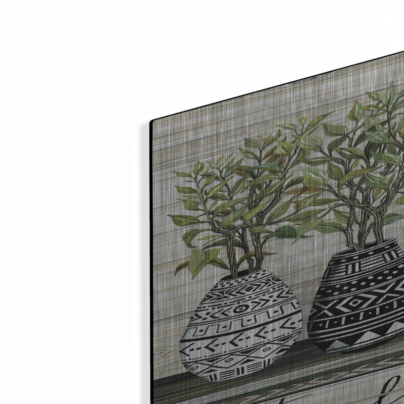 «Vase en tissu Grateful Mud» par Cindy Jacobs, art mural en métal, 24 po x 12 po