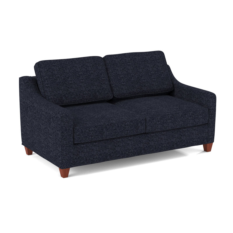 Clark 74" Square Arm Sofa Bed with Reversible Cushions, BM Cherry, Innerspring, Confetti Marine