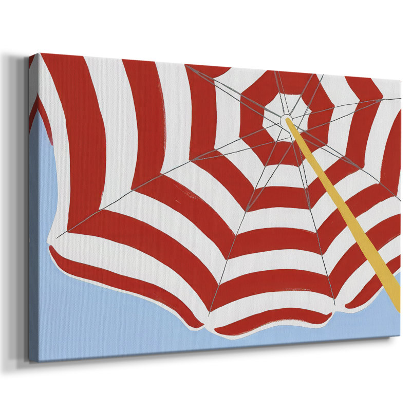 Parasol Beach Stripes I -Galerie enveloppée Cavas, 18 x 27