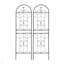 Paquet de 2 treillis de jardin en métal 71 po x 19,7 po antirouille pour plantes grimpantes