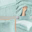 Couette mini en fourrure longue shaggy bleue, taille Twin/Twin XL, réversible