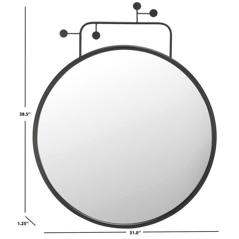 Virdie Iron Circle Wall Mirror