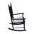 Black Wooden Chair For Porch Rocker - Solid Hardwood Structure, Comfortable Seat & Armrest, Strong Slatted Back, Easy Installation, 250Lbs Max Weight Balcony Black, Stable Assembly, Capacity