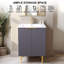 Ensemble de meuble-lavabo simple 24 po gris
