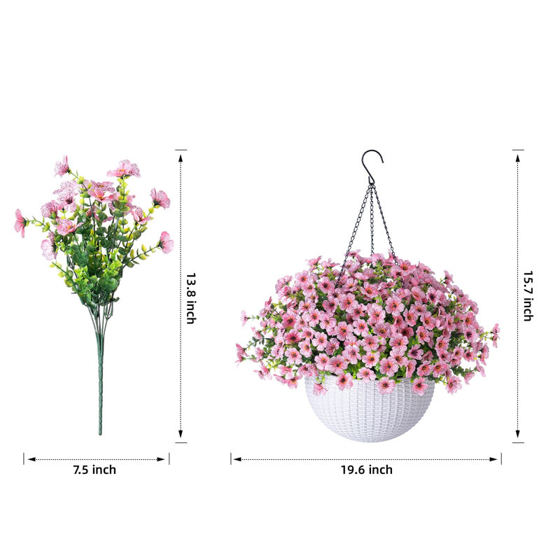 Arrangement en panier, Rose