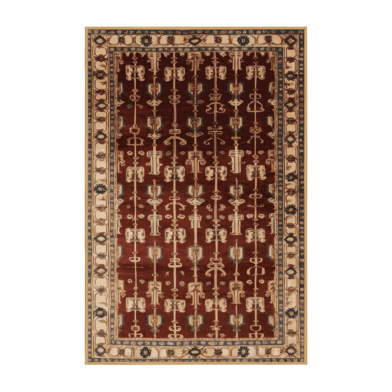 Tapis brun français lavable à la machine, Tapis de couloir 2 pi x 4 pi