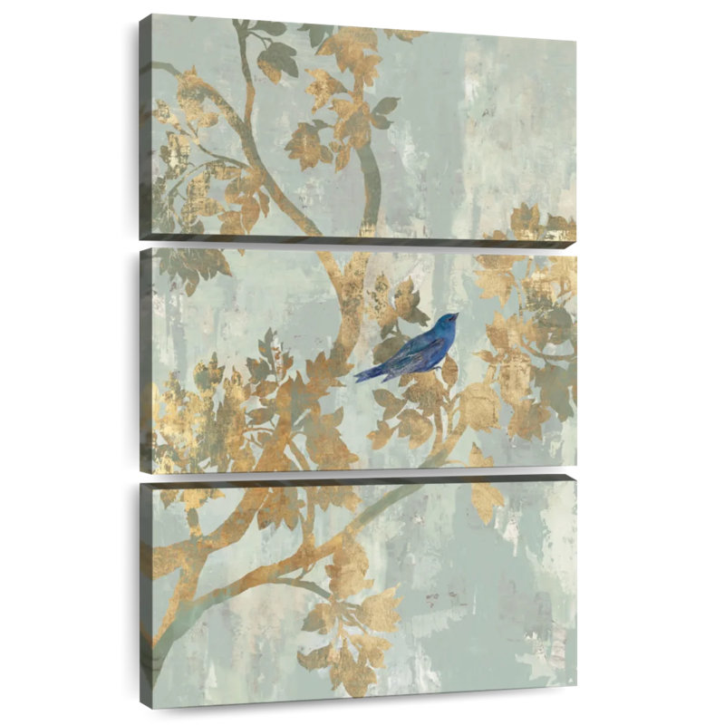 Brampt Perching Blue Bird, 38" H x 24" W