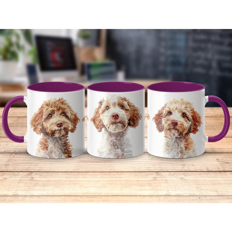 Ceramic Coffee Mug, Purple, 3