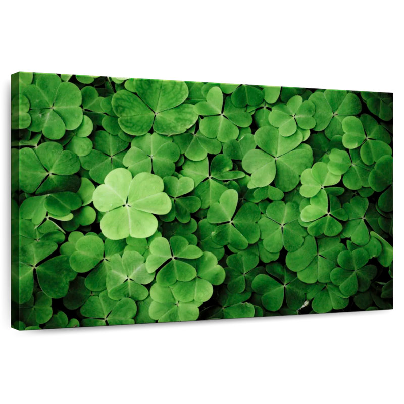 Harnek Green Shamrock Clovers, 30" H x 45" W